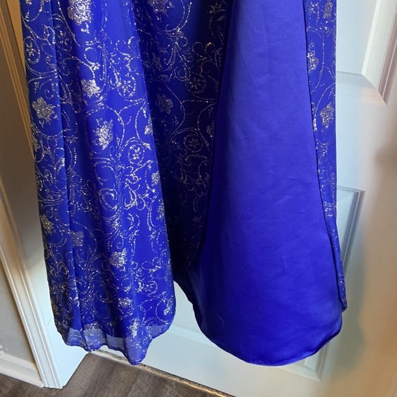 Reign On Blue Glitter Rhinestone Formal Dress - Picture 5 of 15